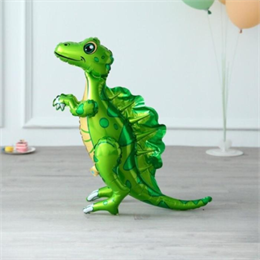 Шар фольгированный 30'' «Динозавр спинозавр», ходячая фигура, цвет зелёный