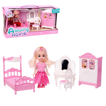 Кукла малышка «Анечка» с мебелью и аксессуарами, МИКС - фото 45456