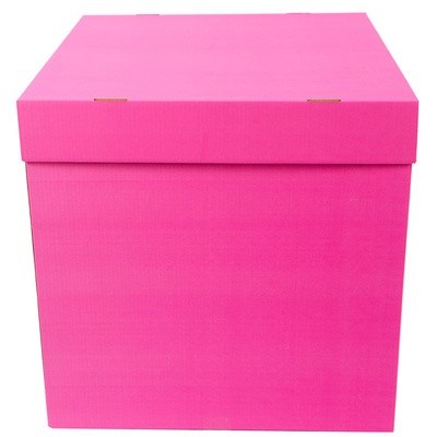 Коробка д/надутых шар 60х60х60см розовая - фото 45730