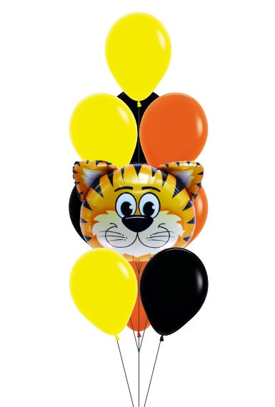 Набор №122 - фонтан 10 шаров с тигром - фото 46970