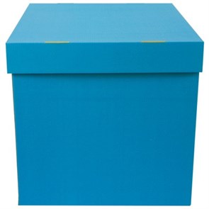 Коробка д/надутых шар 60х60х60см голубая