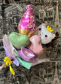 Букет №3 - букет из фольгированных шаров для девочки