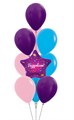 Набор №136 - фонтан из 10 шаров со звездой "Поздравляю" - фото 47584